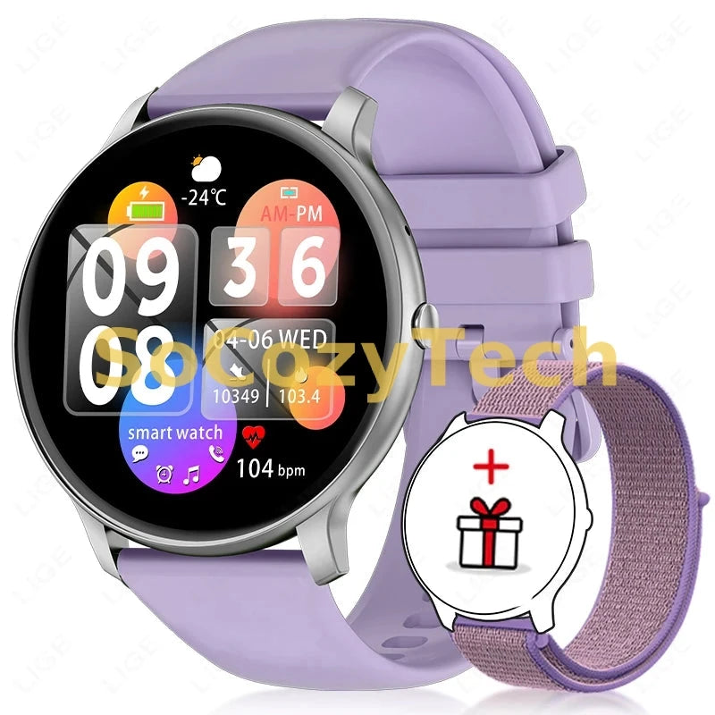 LIGE Smart Watch Women Men Bluetooth Call Sports Fitness Watches Heart Rate Health Monitor Smartwatch Ladies For Android iOS New Socosytech
