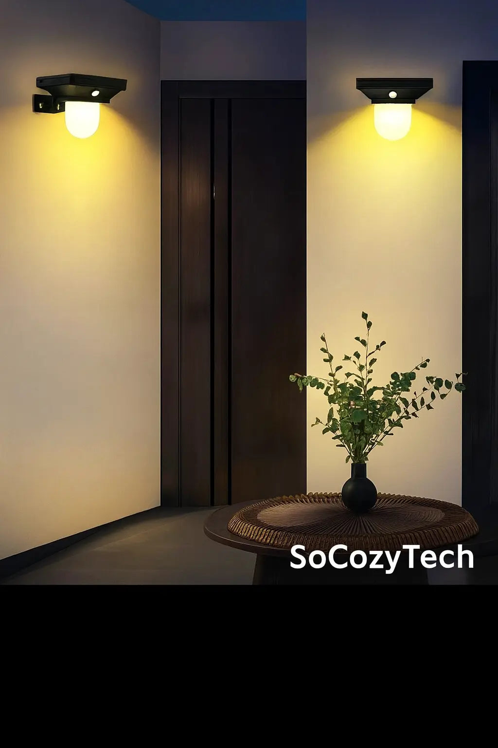 Lampe Solaire LED Étanche IP65 – Détecteur de Mouvement, 3 Modes, Jardin & Allée - Socosytech