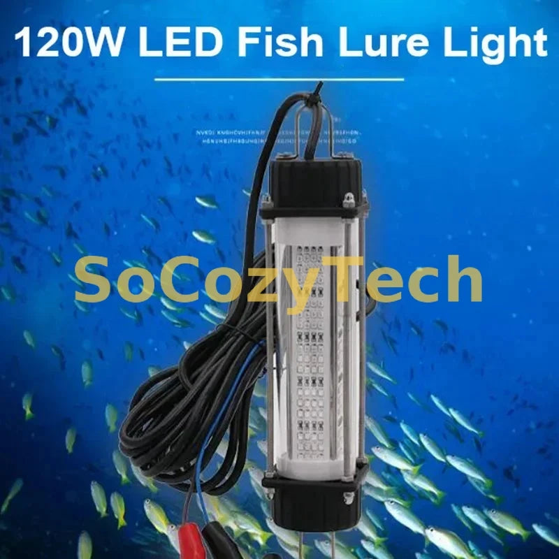 Lampe Submersible LED 120W – Inspection & Éclairage Sous-Marin (Puits / Bassin / Aquarium / Pêche) Socosytech
