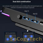 Laptop Cooler Laptop Cooling Pad 6 Quiet Fans High-speed Cooling Supports Laptop Accessories Cooler Notebook Base Radiator Socosytech
