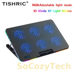Laptop Cooler Laptop Cooling Pad 6 Quiet Fans High-speed Cooling Supports Laptop Accessories Cooler Notebook Base Radiator Socosytech