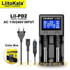 Liitokala Lii-PD4 Lii-PD2 18650 Battery Charger for 1.2V 3.7V NiMH 26650 21700 18350 18500 14500 AA AAA LiFePO4 Batteries Socosytech