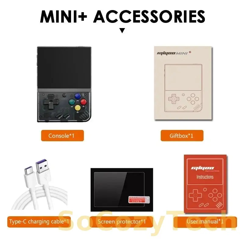 MIYOO Mini Plus Portable Retro Handheld Game Console V2 Mini+ IPS Screen Classic Video Game Console Linux System Children's Gift Socosytech