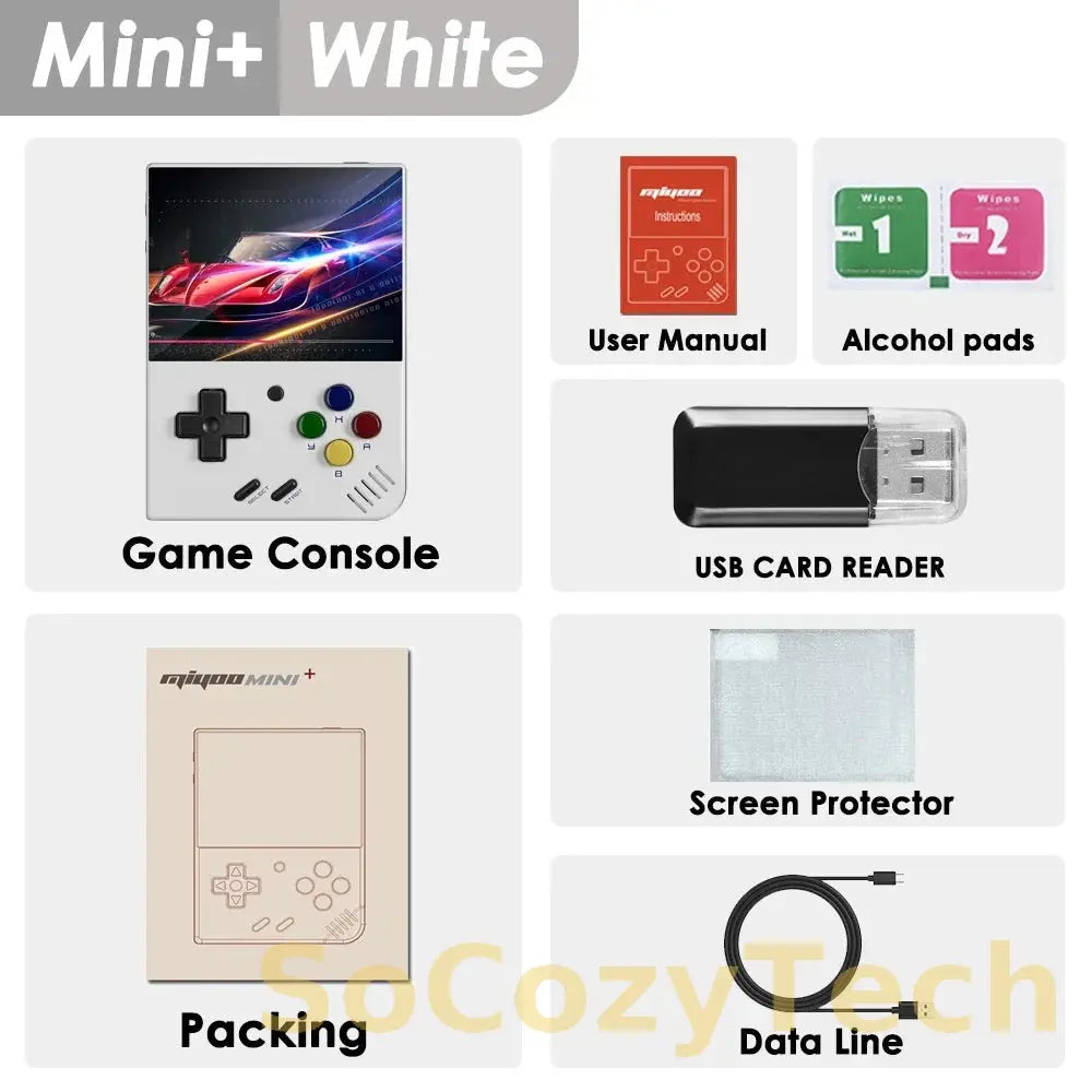 MIYOO Mini Plus Portable Retro Handheld Game Console V2 Mini+ IPS Screen Classic Video Game Console Linux System Children's Gift Socosytech