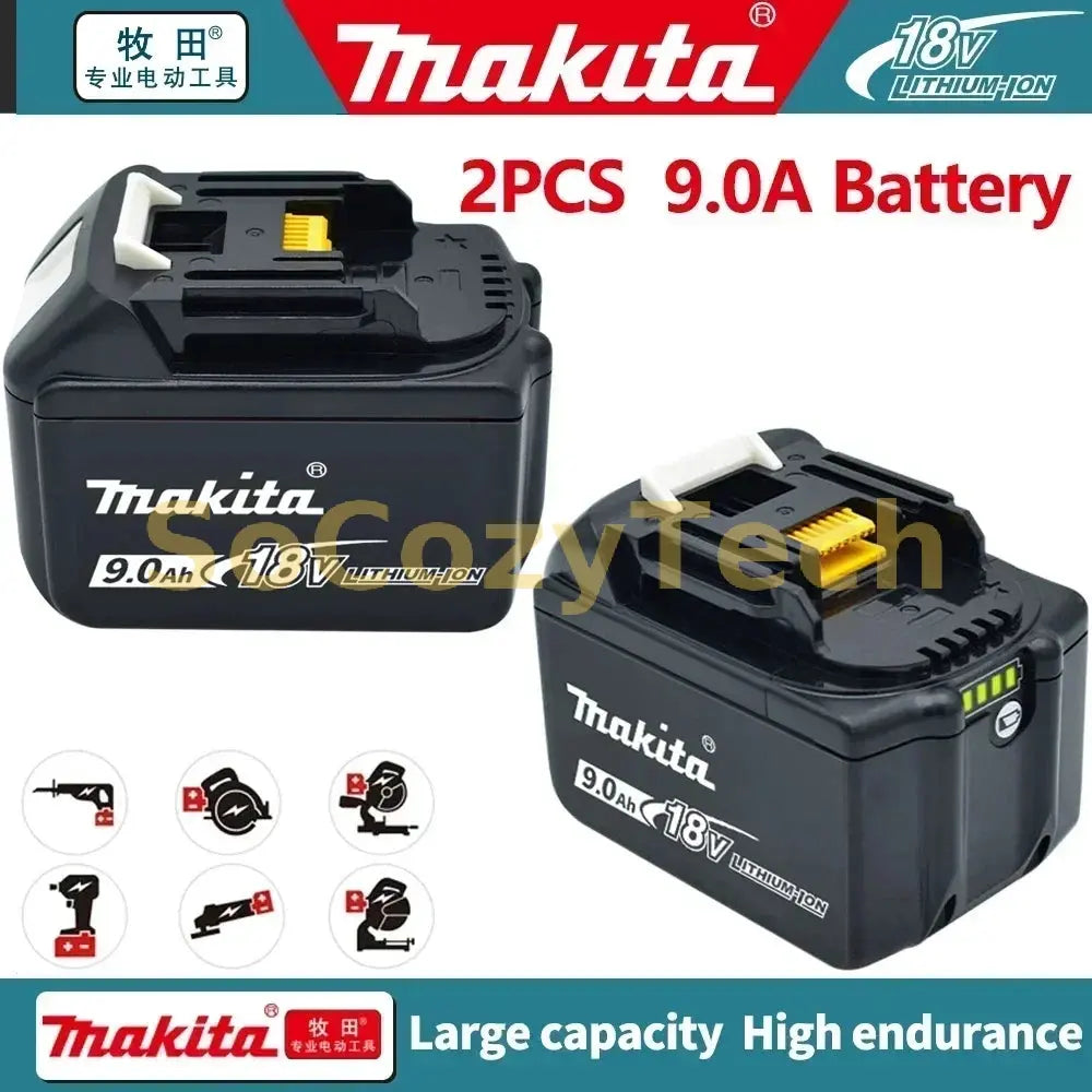 Makita 18V battery for Makita 18V power tools The 18V Makita BL1860B rechargeable battery can replace BL1850B LXT400 Socosytech