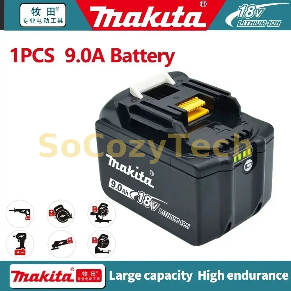 Makita 18V battery for Makita 18V power tools The 18V Makita BL1860B rechargeable battery can replace BL1850B LXT400 Socosytech