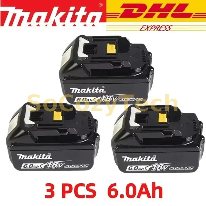 Makita 18V battery for Makita 18V power tools The 18V Makita BL1860B rechargeable battery can replace BL1850B LXT400 Socosytech