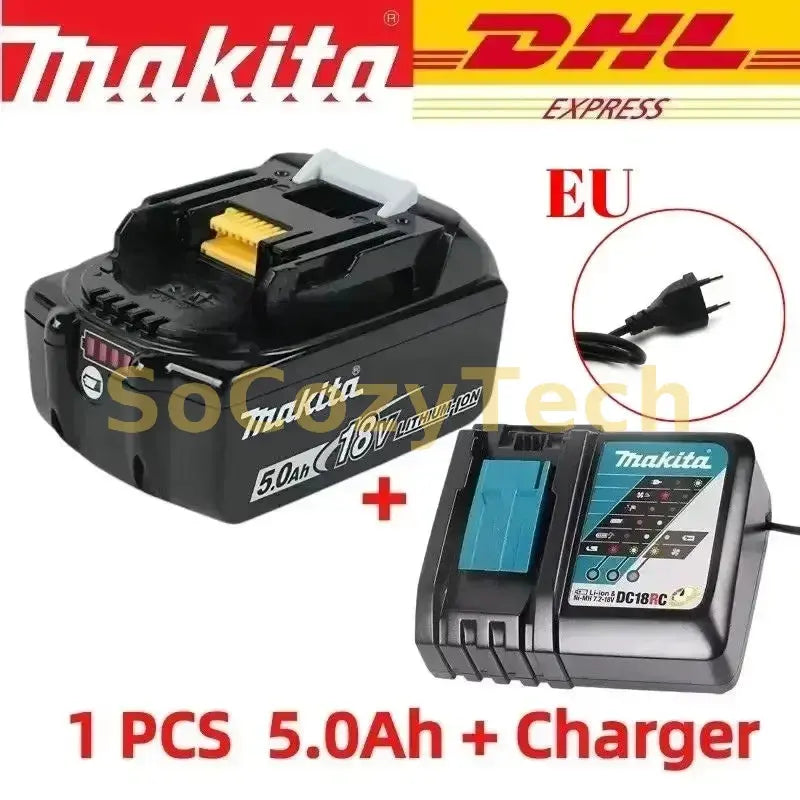 Makita 18V battery for Makita 18V power tools The 18V Makita BL1860B rechargeable battery can replace BL1850B LXT400 Socosytech