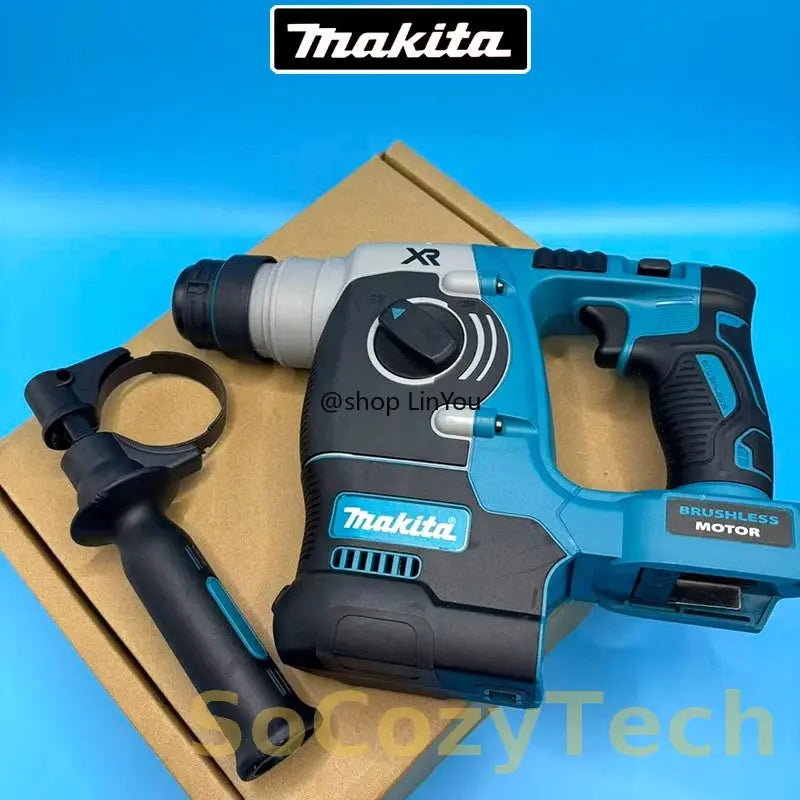 Makita Electric Cordless Brushless Hammer Drill Rechargeable Rotary Hammer Drilling and Chiseling High torque power Tool Socosytech