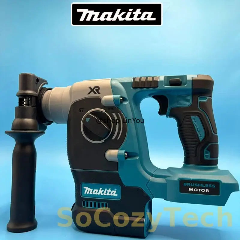 Makita Electric Cordless Brushless Hammer Drill Rechargeable Rotary Hammer Drilling and Chiseling High torque power Tool Socosytech