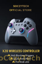 Manette Sans-Fil X20 – Hall Effect, RGB, Switch/PC/PS5/Mobile Socosytech