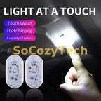 Mini Lampe LED Tactile USB – Éclairage Intérieur Voiture (Magnétique) Socosytech