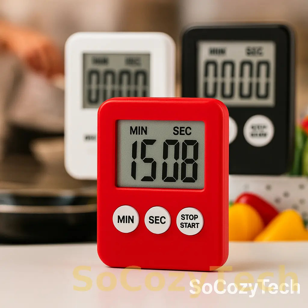 Minuteur Digital Ultra-Fin LCD – Aimanté, Cuisine Socosytech