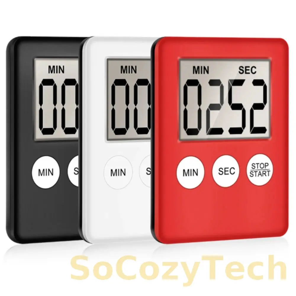 Minuteur Digital Ultra-Fin LCD – Aimanté, Cuisine Socosytech