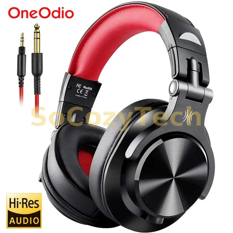 Oneodio A71 Wired Over Ear HiFi Headphones With Mic Studio DJ Headphone Professional Monitor Recording Mixing Headset For Gaming Socosytech