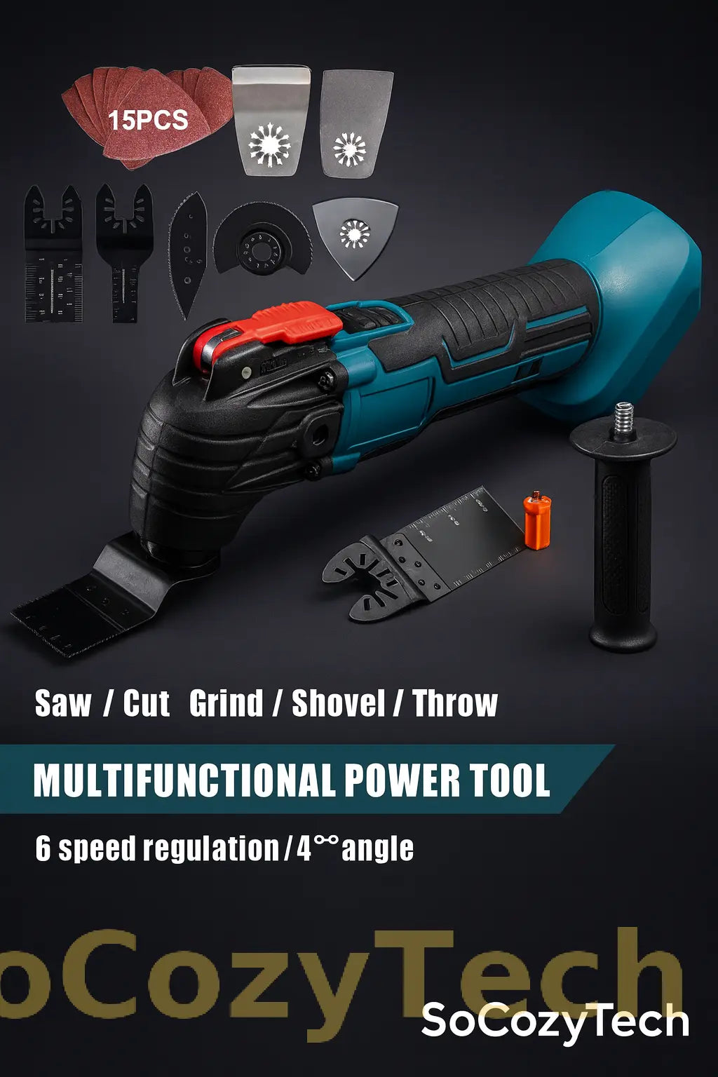Outil Oscillant 170W Sans Fil – Multi-Tool 6 Vitesses (Compat. Makita 18V/21V) Socosytech