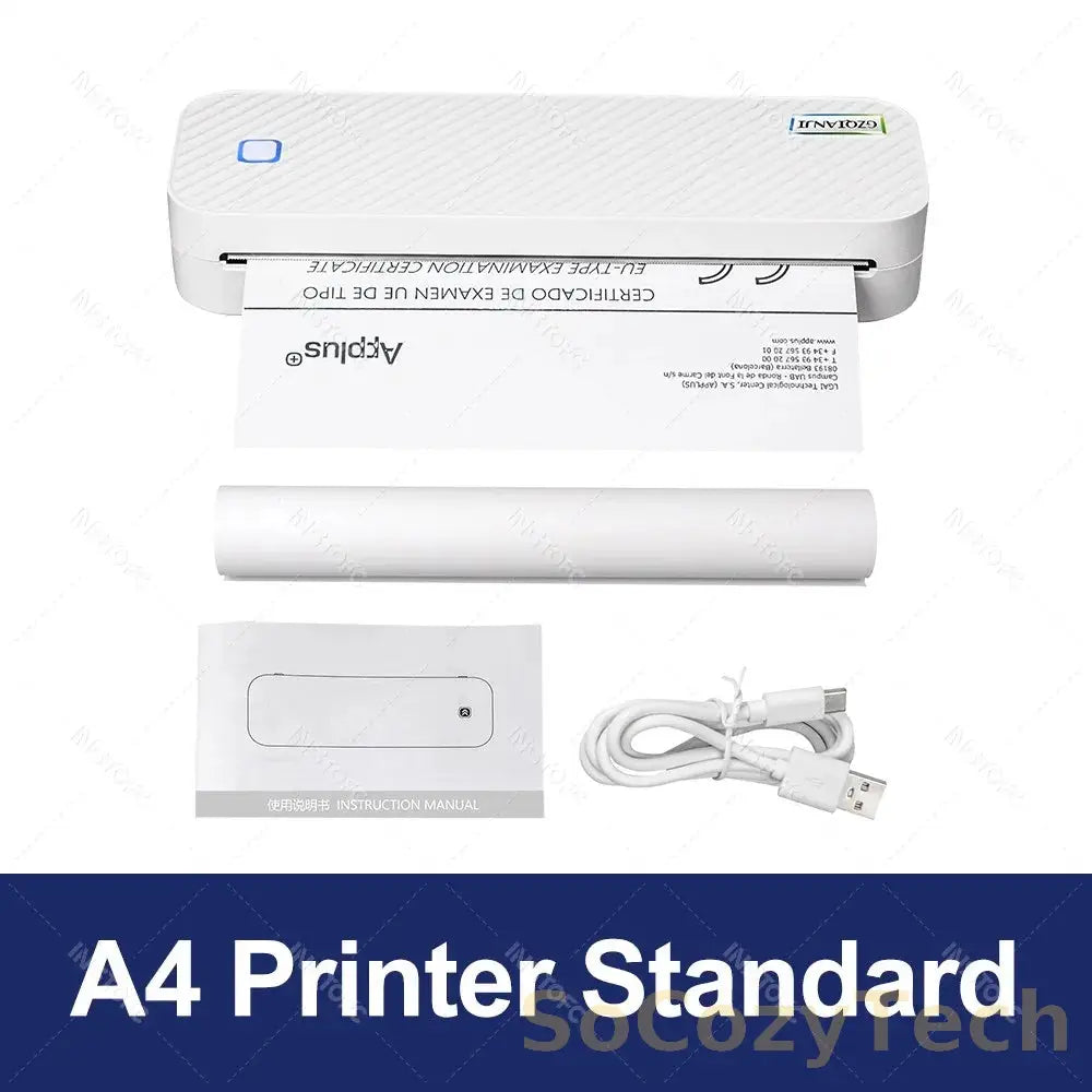 Portable Imprimante Thermique A4 Bluetooth – Photos & Documents PDF Socosytech