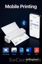 Portable Imprimante Thermique A4 Bluetooth – Photos & Documents PDF Socosytech