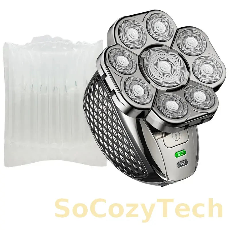 Rasoir Crâne 9 Têtes 6-en-1 – Waterproof & Rechargeable Socosytech