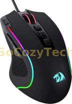 Redragon M612 Predator RGB Gaming Mouse 8000 DPI Wired Optical with 11 Programmable Buttons, White Socosytech