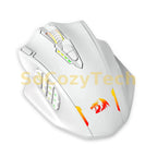 Redragon M913 Gaming 16000 DPI Wired 2.4Ghz Wireless RGB Optical Gamer Mice 16 Programmable Buttons, Black/White Mouse Socosytech