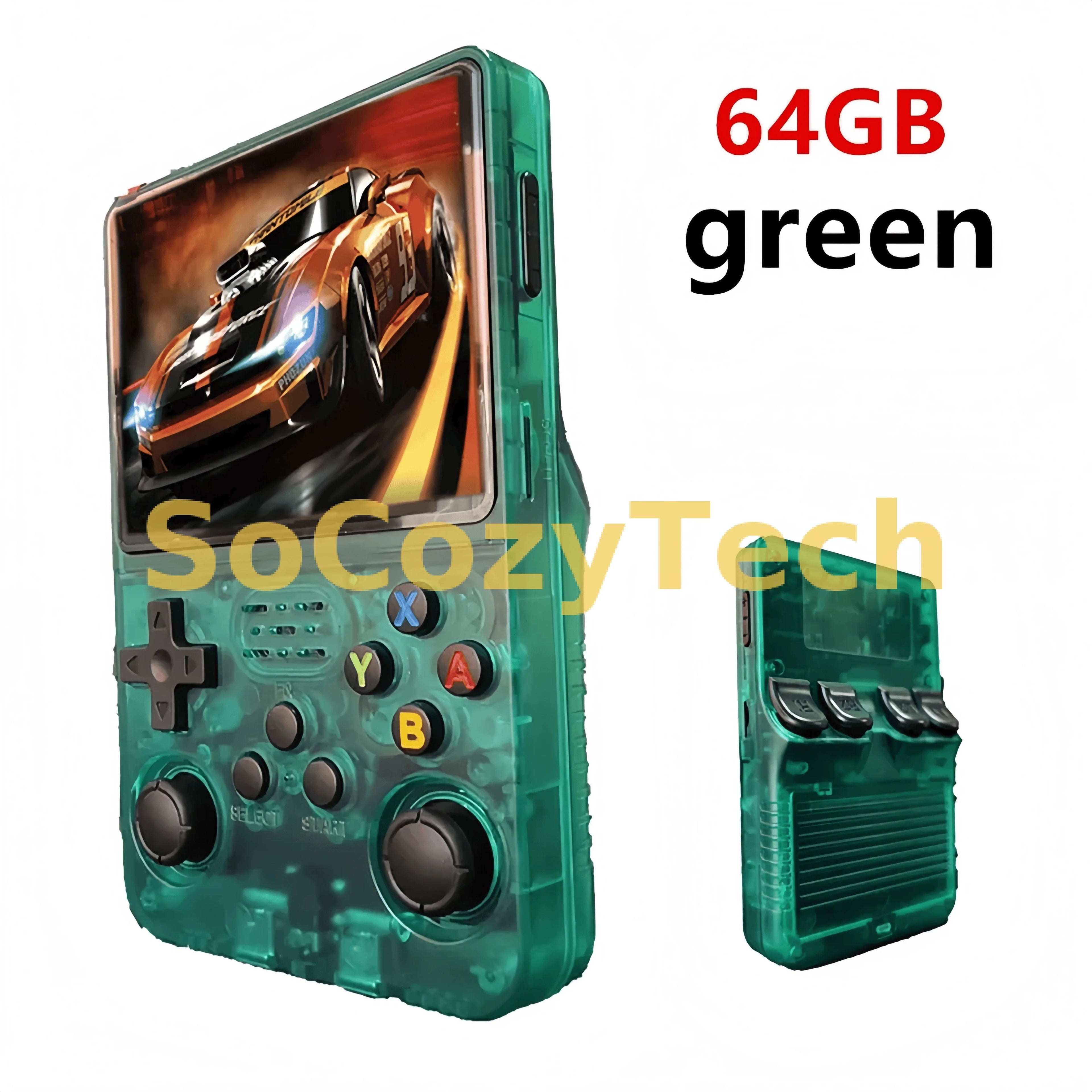 Retro R36S Handheld Video Game Console 3.5 Inch IPS Screen 128GB Preloaded Games Portable Pocket Player Linux System Socosytech