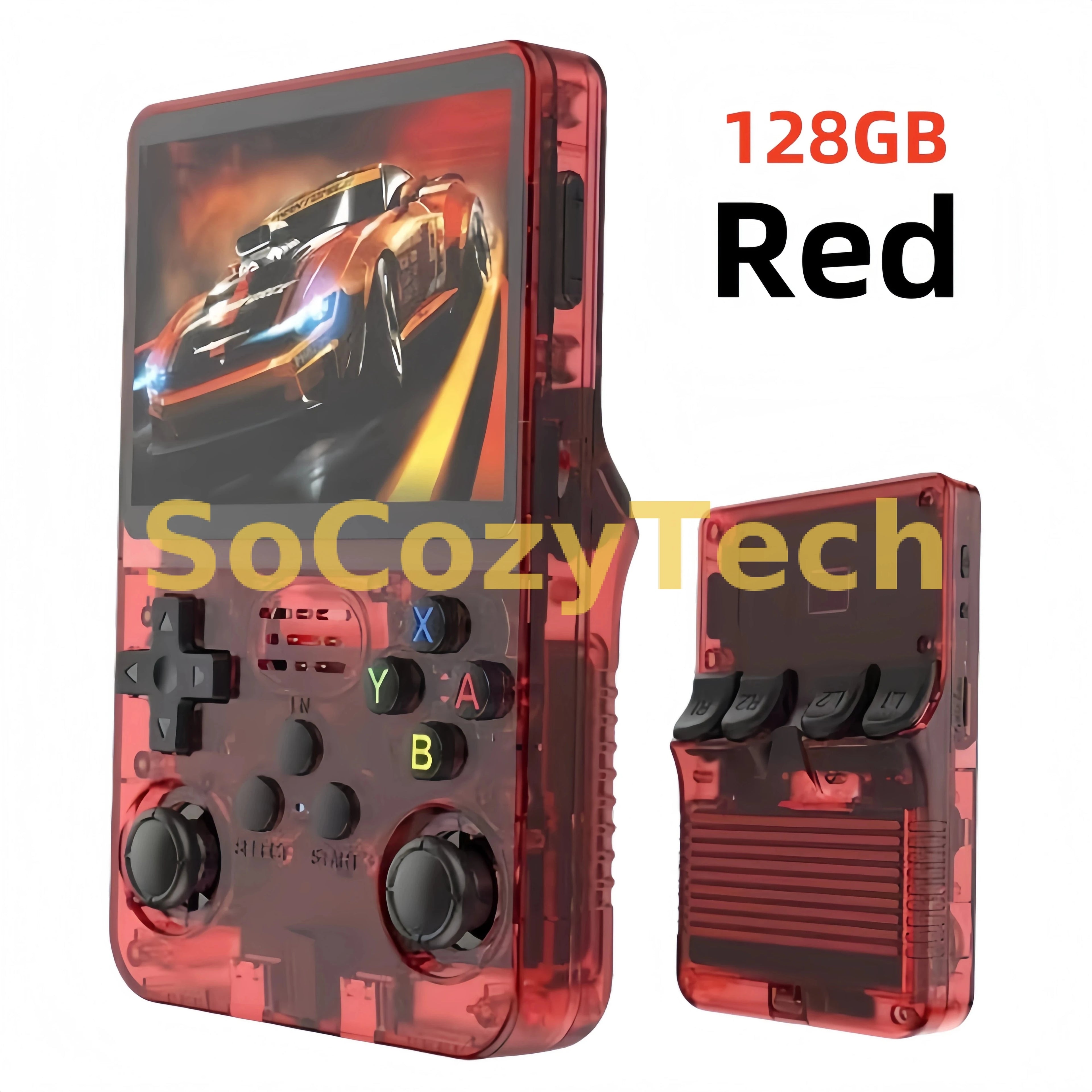Retro R36S Handheld Video Game Console 3.5 Inch IPS Screen 128GB Preloaded Games Portable Pocket Player Linux System Socosytech