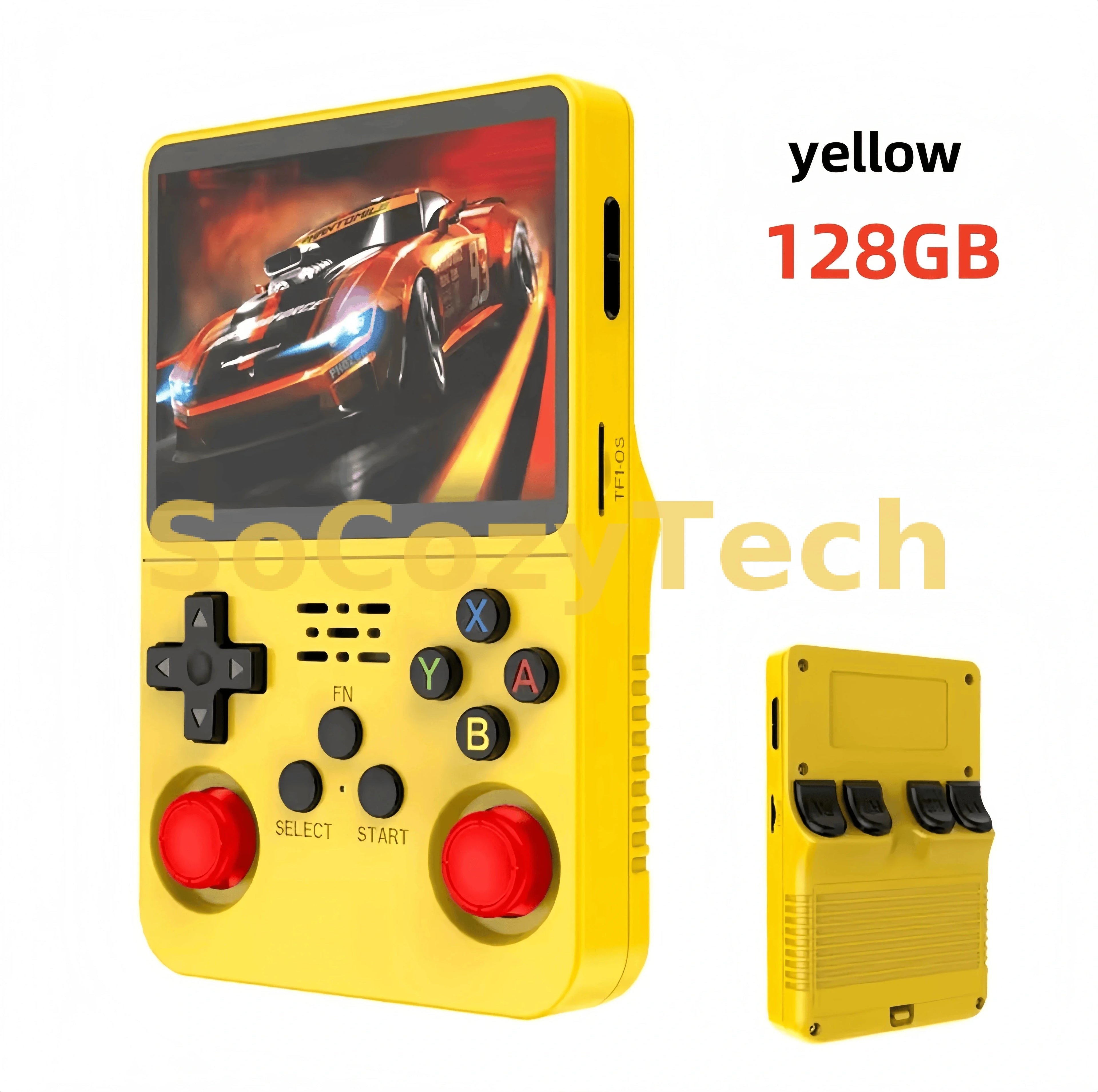 Retro R36S Handheld Video Game Console 3.5 Inch IPS Screen 128GB Preloaded Games Portable Pocket Player Linux System Socosytech