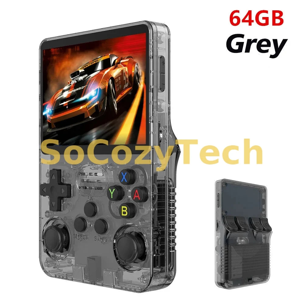 Retro R36S Handheld Video Game Console 3.5 Inch IPS Screen 128GB Preloaded Games Portable Pocket Player Linux System Socosytech