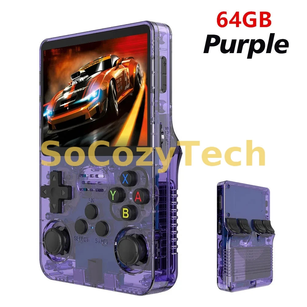 Retro R36S Handheld Video Game Console 3.5 Inch IPS Screen 128GB Preloaded Games Portable Pocket Player Linux System Socosytech