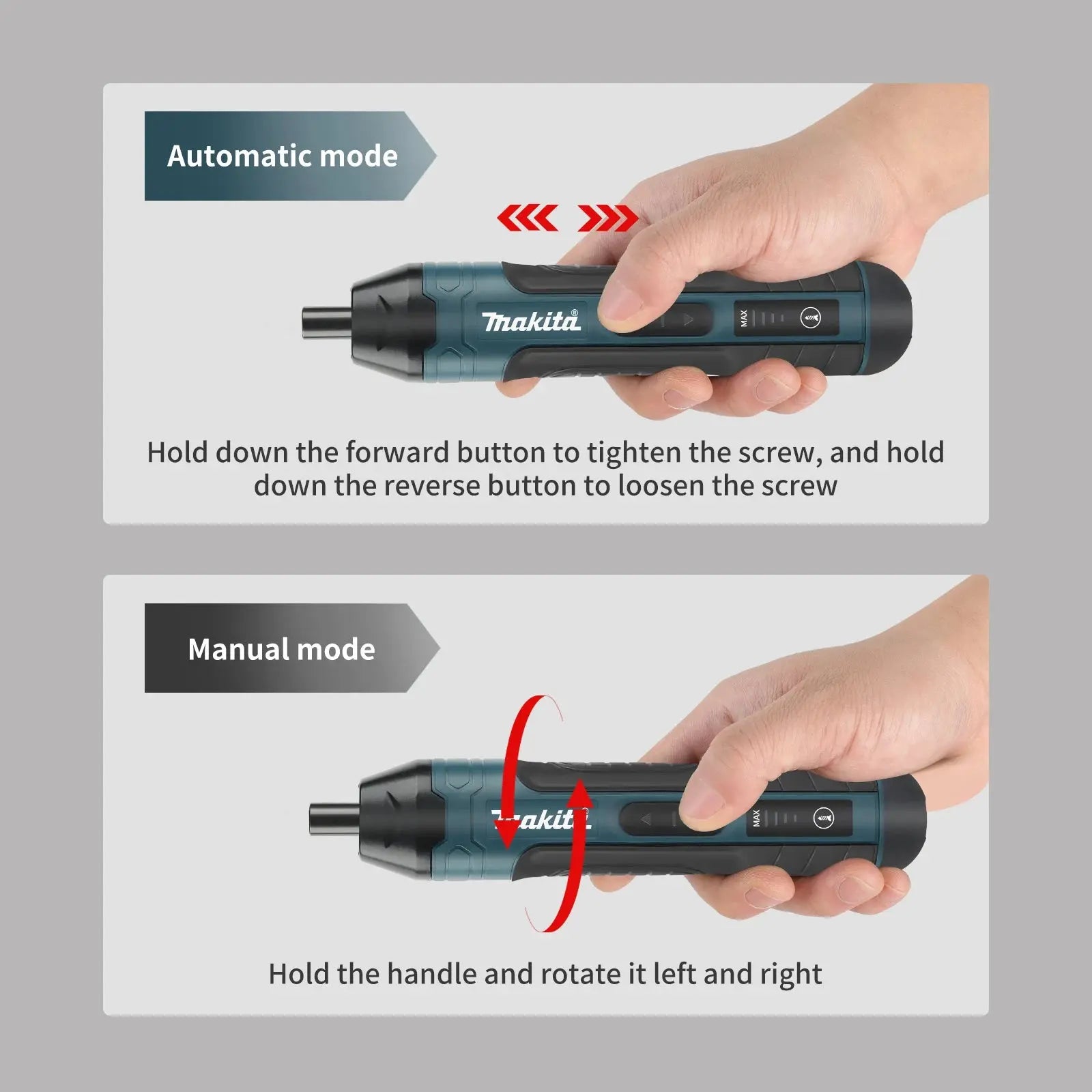 Makita Cordless Electric Screwdriver | 3.6V 5N.m Torque | 1/4" Chuck | 1300mAh Li - ion Battery Socosytech