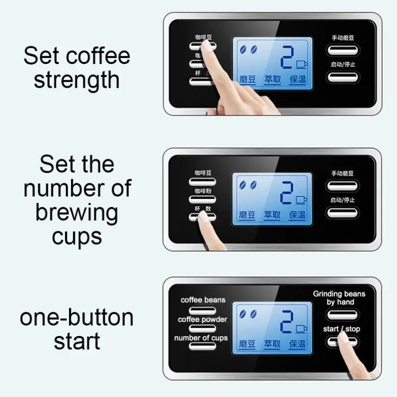 Machine à Café Filtre avec Broyeur Intégré 1000W–DIVIDEER Socosytech