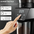 Broyeur à Café Électrique BioloMix – Meules Coniques 40mm, 30 Réglages, 300W (BioloMix) - Socosytech