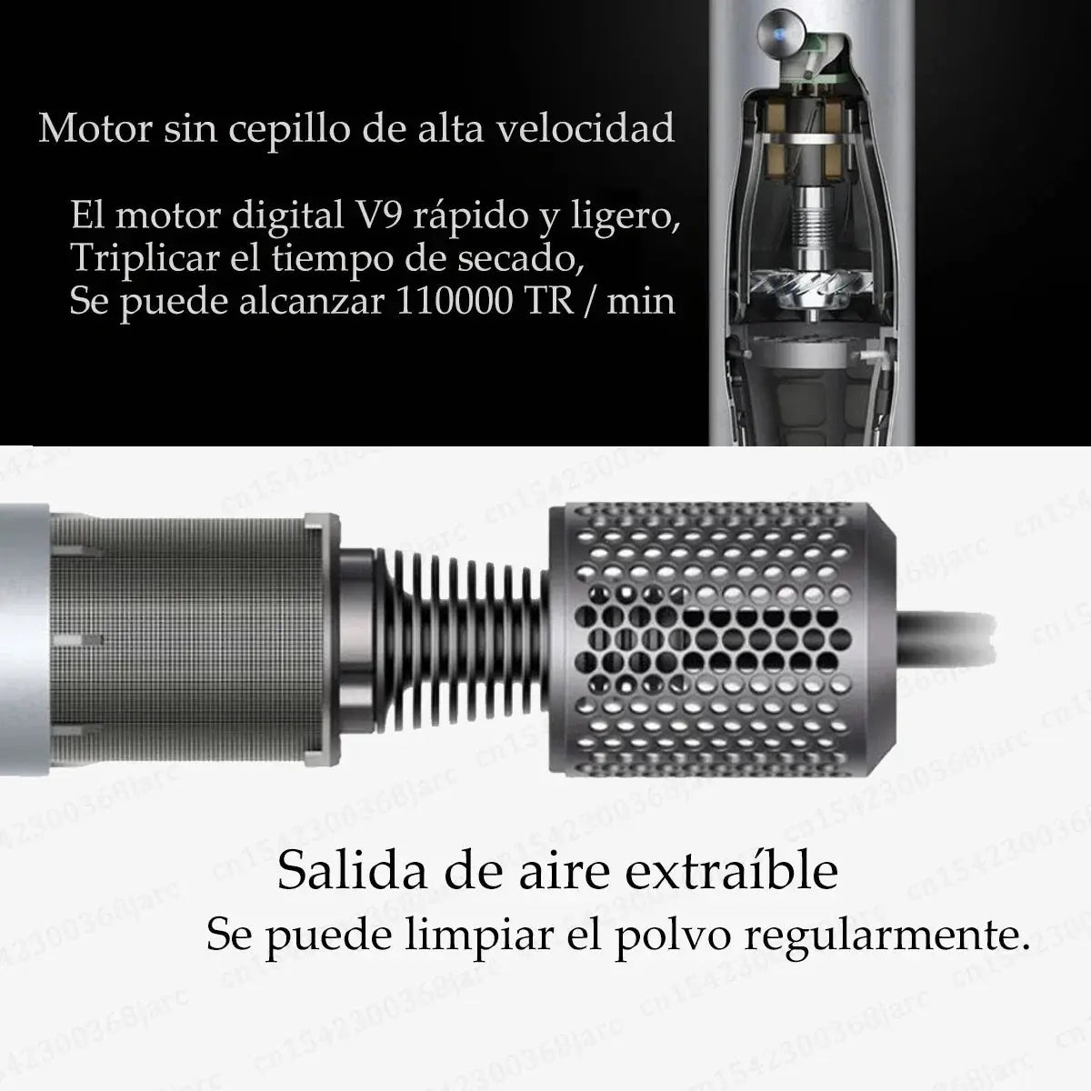 Sèche-Cheveux Professionnel Ions Négatifs 1600W–Multi-Embouts | SenCiciMen Socosytech