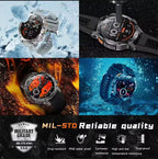 T-Rex 3 – Montre Connectée Military Grade AMOLED 1.75’’ GPS & Appels Bluetooth – 1000 mAh – IP68 - Socosytech