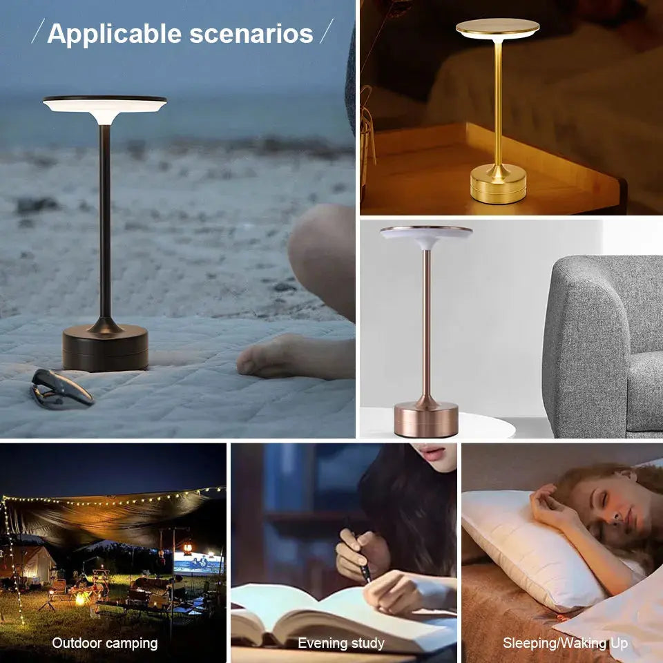 Lampe de Table LED Tactile Rechargeable – Métal Design USB Socosytech