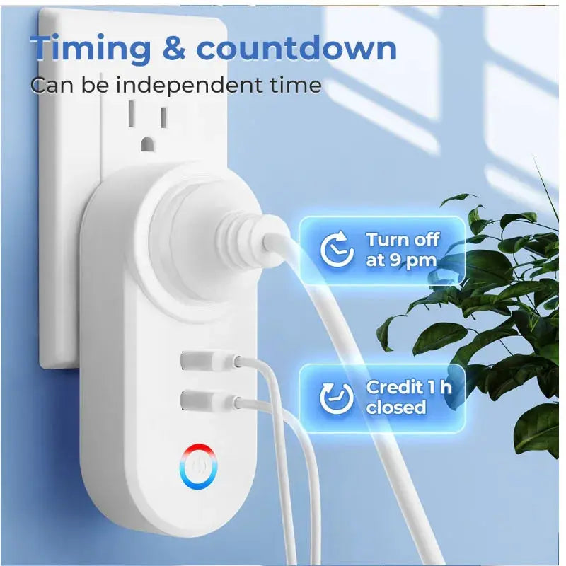 Prise Connectée WiFi 16A avec Double USB | Compatible Alexa, Google Home & Smart Life App SoCozyTech