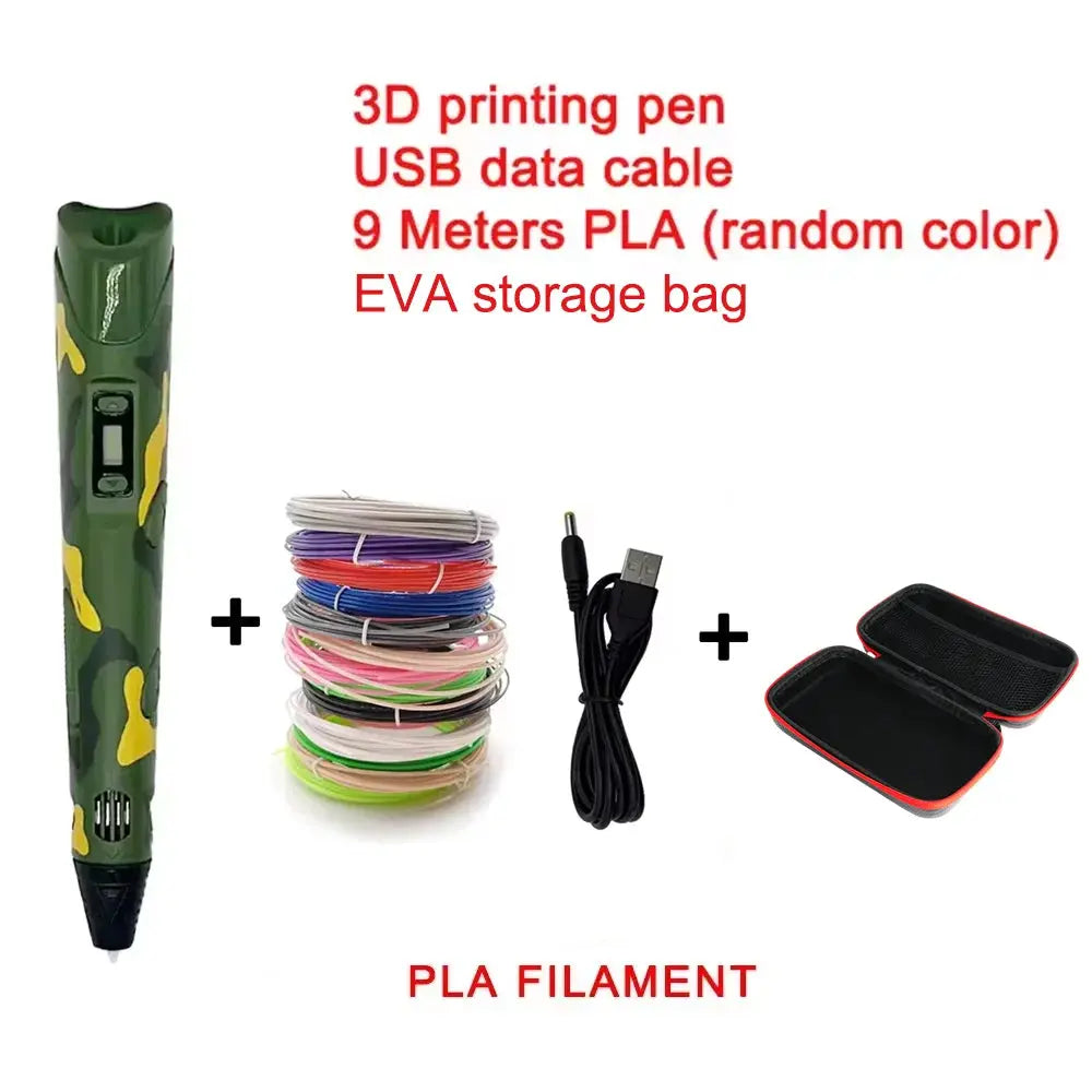 Stylo 3D Créatif PLA 1,75 mm – Température Réglable – 3D PEN Socosytech