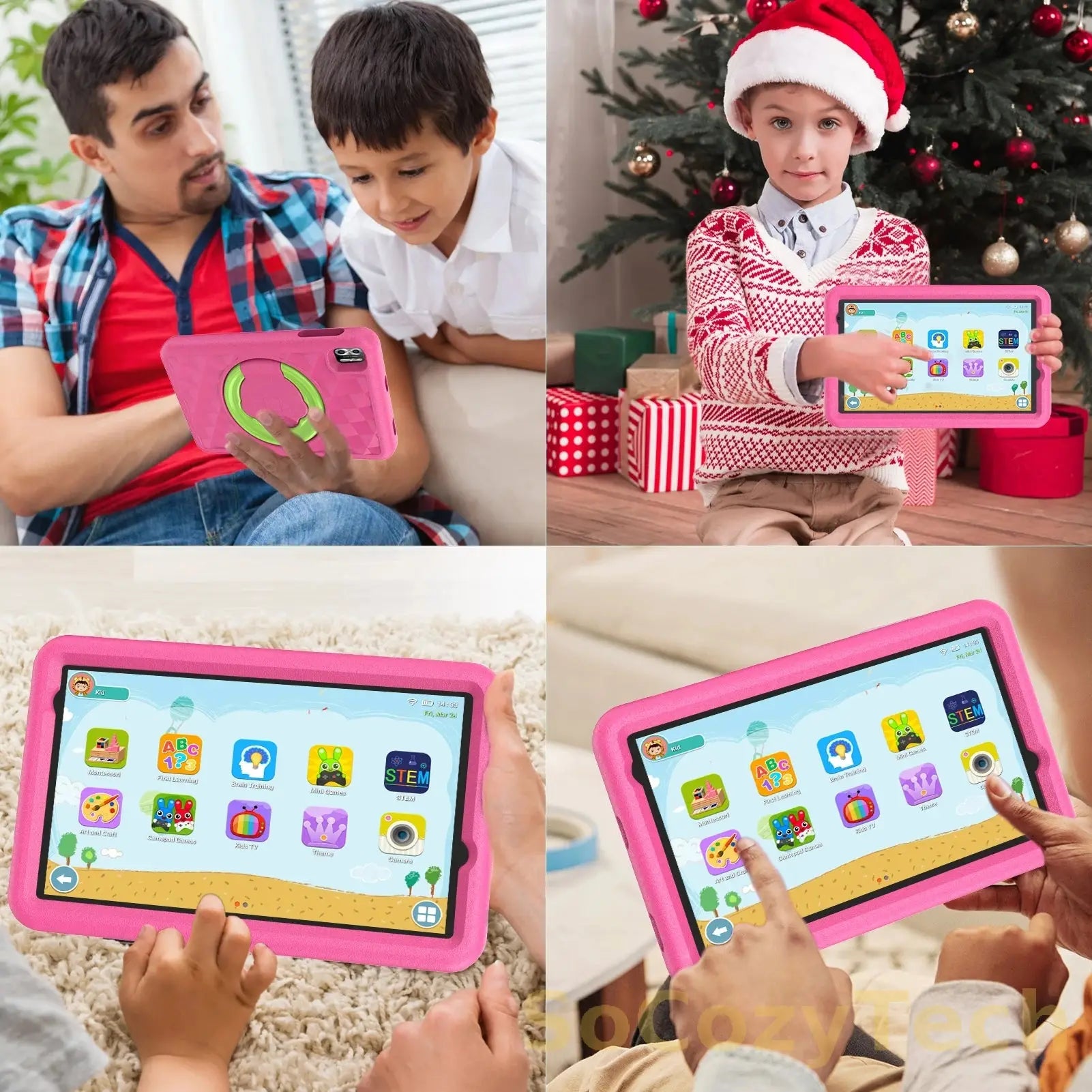 Tablette Enfant 8" Android 13 – RAM 8GB (4+4) + 64GB, WiFi, Contrôle Parental Socosytech