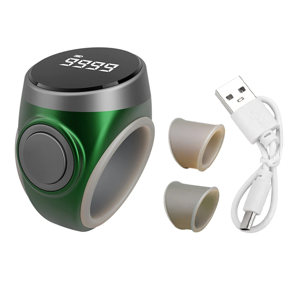 Smart Tasbih Tally Counter Digital Electronic Finger Ring Tally Counter Muslims Tasbeeh Zikr Ring Prayer Counter Type-C Charge Socosytech