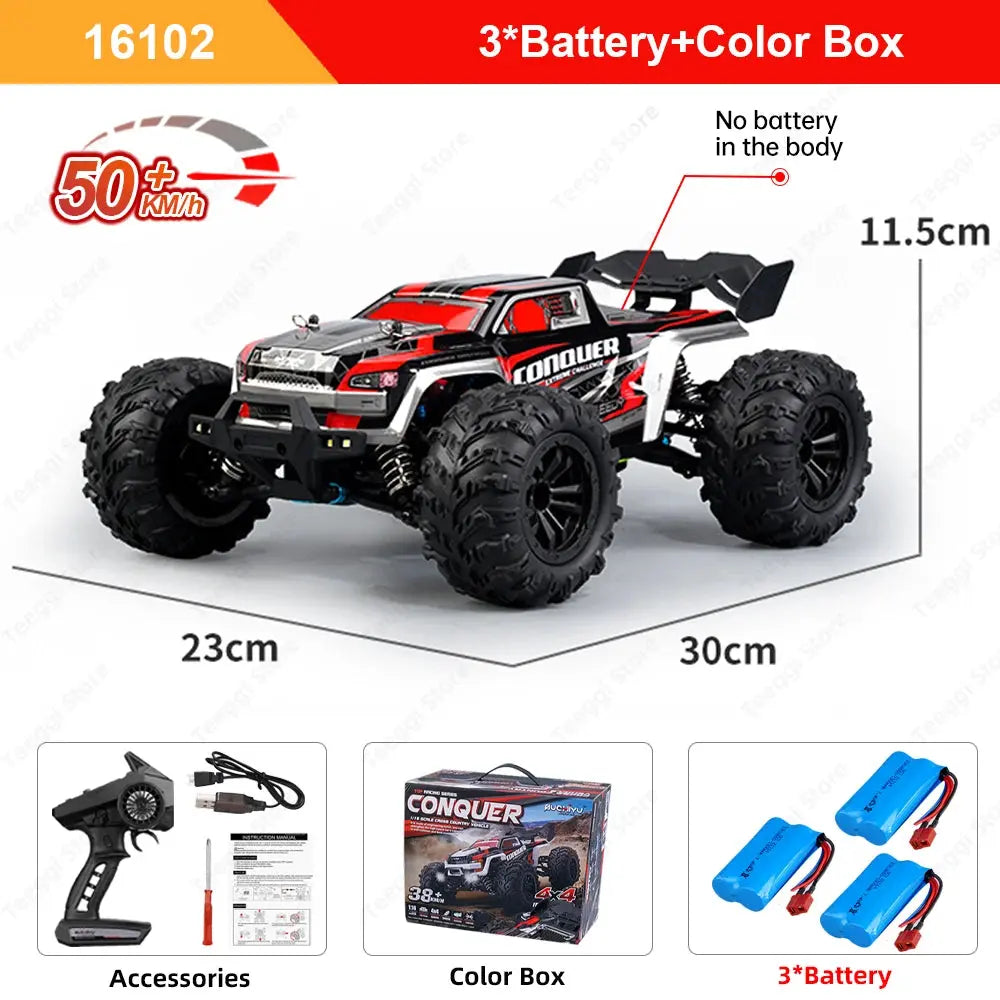 Voiture RC Tout-Terrain 1:16 4WD 70 km/h – Moteur Brushless – Teeggi | Socosytech Socosytech