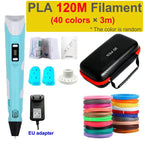 Stylo 3D + Kit Filaments PLA – Enfants & Créatifs – 100M/120M – USB/EU – YunlinLi (voir option ci dessous) - Socosytech