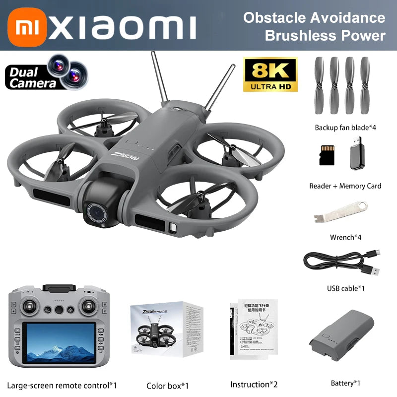 Drone GPS Z906 HD – Caméra Stabilisée & Évitement d’Obstacles | Mijia