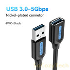 Vention USB 3.0 Extension Cable USB 3.0 2.0 Cable Extender Data Cord for PC Smart TV Xbox One SSD Fast Speed USB Cable Extension Socosytech