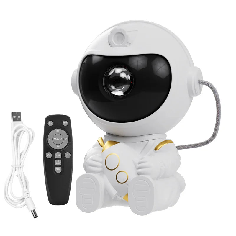Projecteur Astronaute LED – Veilleuse Galaxy & Nébuleuses 360° | TLEDMP