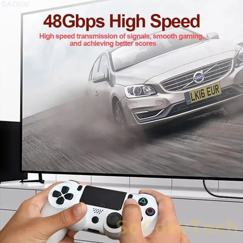 Câble HDMI 2.1 – 48Gbps 8K/60Hz & 4K/120Hz – Tressage Renforcé Socosytech