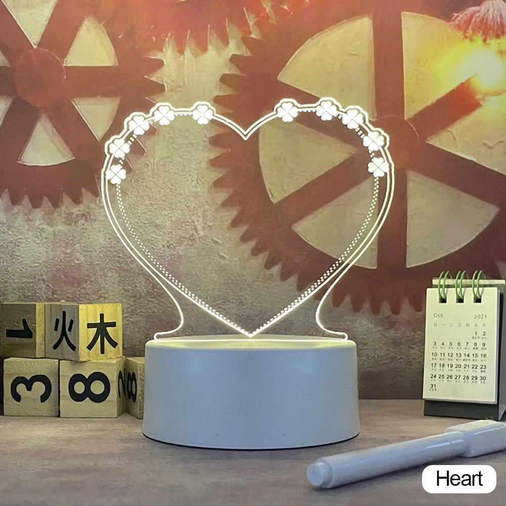 Lampe LED Message Personnalisable USB – Tableau Lumineux Écriture Effaçable