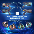 Laser Tag Infrarouge Rechargeable x4–Pack 4 Pistolets & Gilets Connectés | VATOS Socosytech