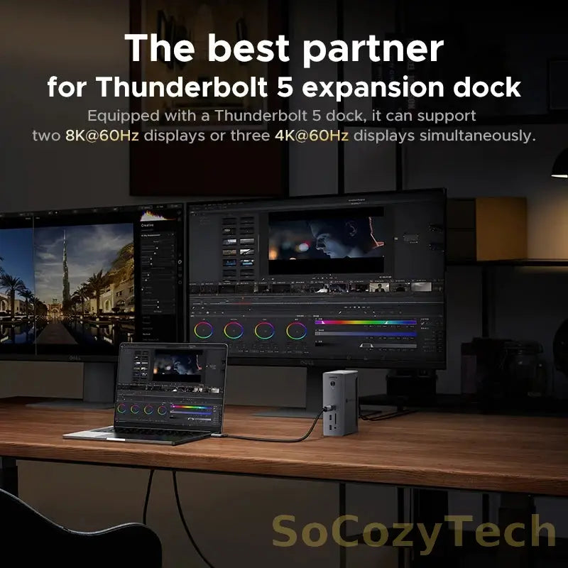 【80Gbps USB4 GEN4】UGREEN USB C to USB C Cable 240W PD 3.1 Fast Charging, Thunderbolt 4 Aluminum Shell Braided for MacBook Socosytech