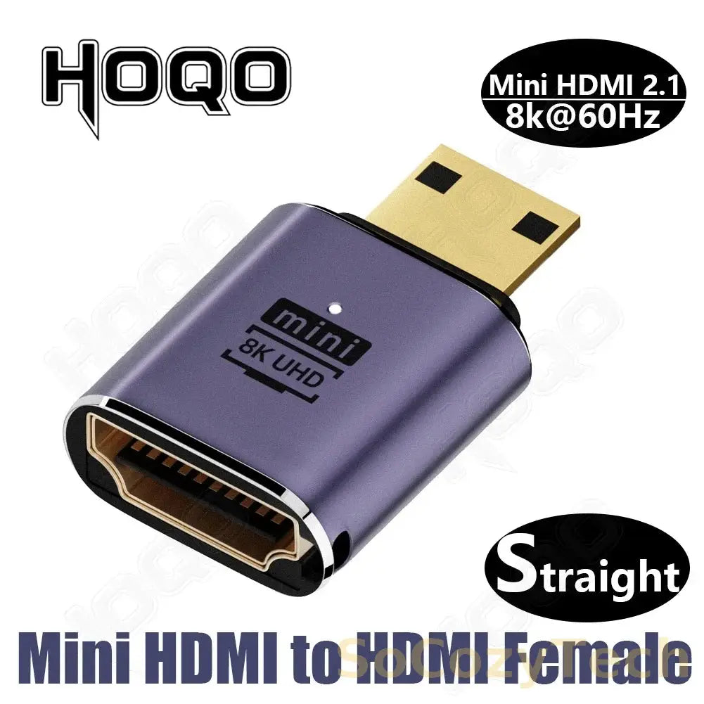 hdmi 90 degree adapter 8k 4k@120Hz 270 degree hdmi angled adapter 360 180 degree mni hdmi to HDMI U shape l type converter Socosytech
